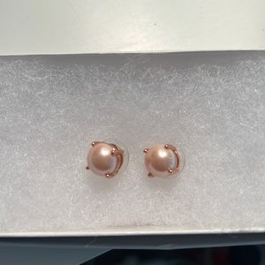 Kate Spade ♠️ Rose gold pearl earrings